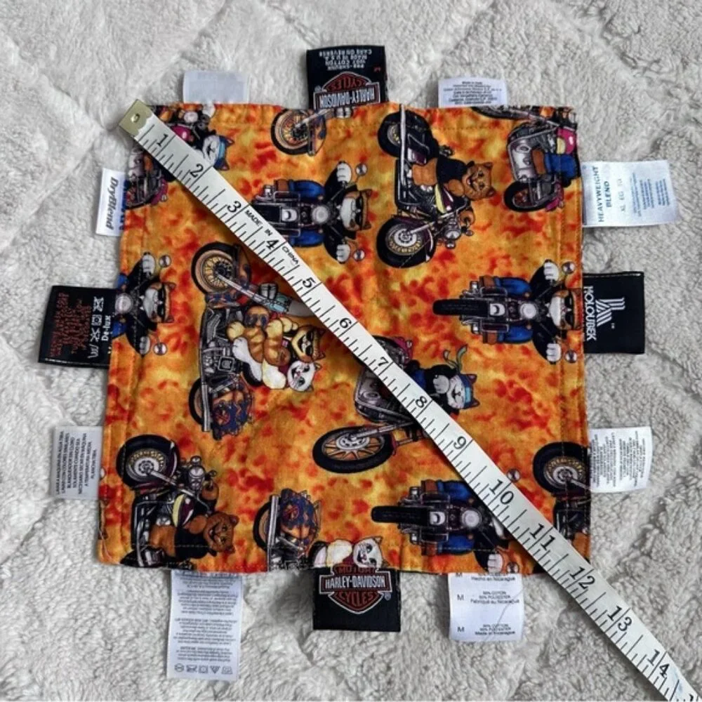Harley Davidson | Flames Baby Taggy Crinkle Lovey | One Size